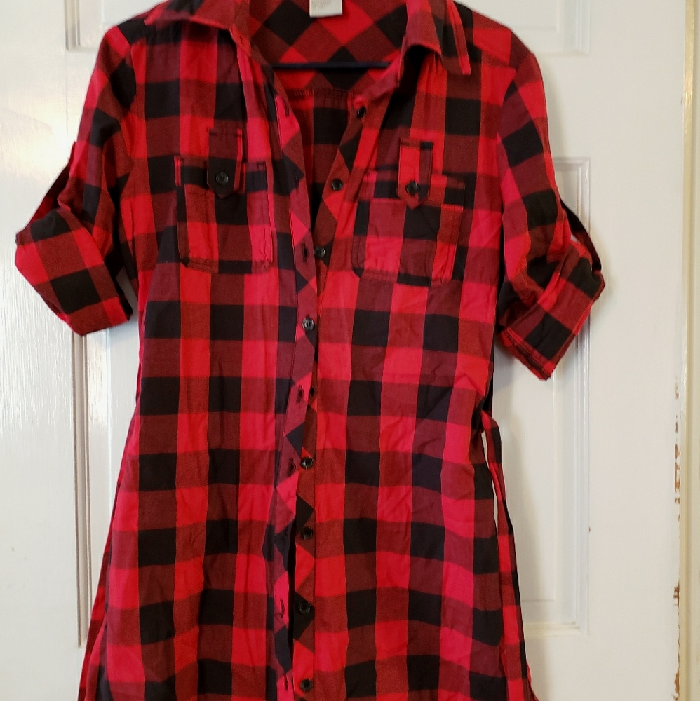 Plaid dress/long shirt